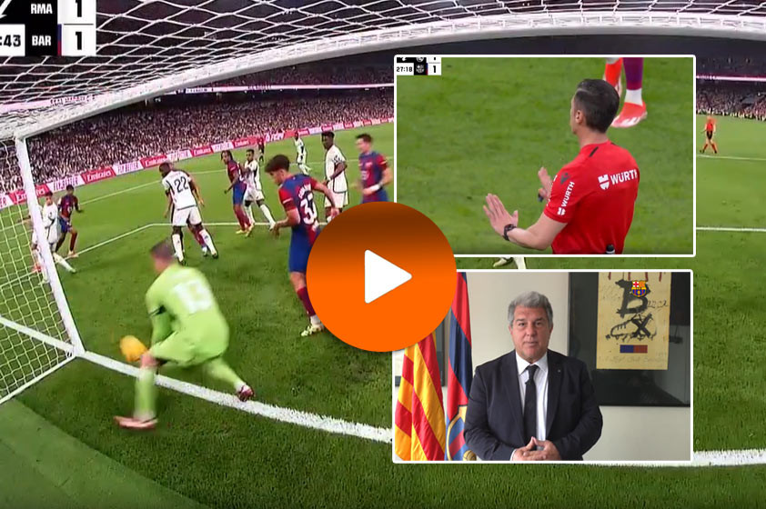VIDEO: Detailný záber odhalil regulárny gól Barcelony proti Realu Madrid. Prezident bude žiadať opakovanie zápasu