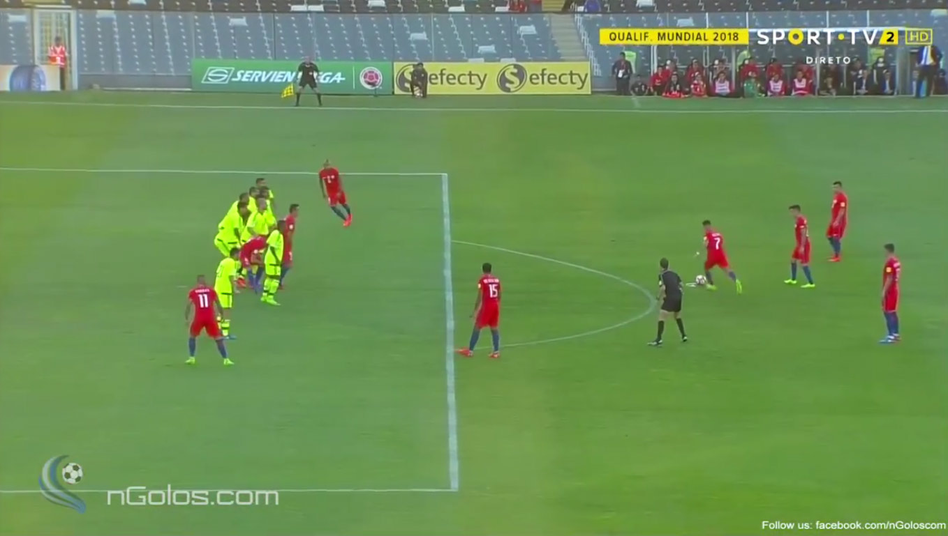 Alexis Sanchez a jeho dokonalý priamy kop v kvalifikačnom zápase medzi Čile a Venezuelou! (VIDEO)