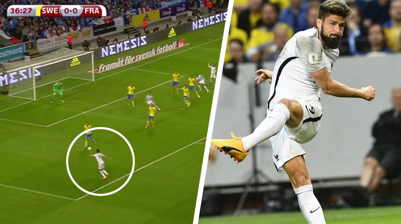 Olivier Giroud a jeho parádny gólový volej v kvalifikačnom zápase Francúzska so Švédskom! (VIDEO)