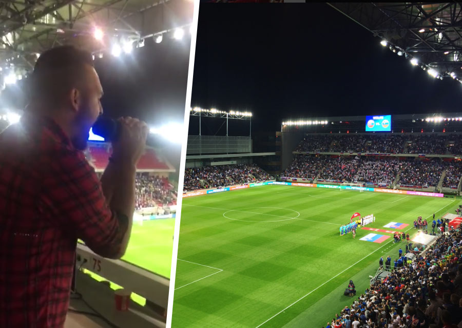Práca snov: DJ Spartaku Trnava vyhlasuje gól Adama Nemca, na ktorý mu odpovedá celý štadión! (VIDEO)