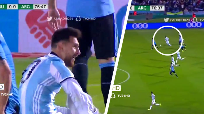 Jediná cesta ako zastaviť Messiho. Futbalisti Uruguaja mu pri jeho sóle doslova dotrhali dres! (VIDEO)