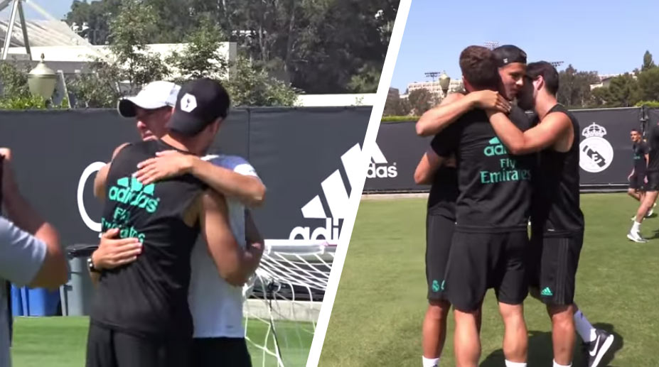 Real Madrid zverejnil zábery, ako sa prišiel Alvaro Morata rozlúčiť na tréning so Zidanom a spoluhráčmi (VIDEO)