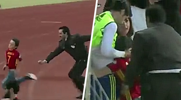 Malý chlapec nedal ochrankárom žiadnu šancu a na tréningu Španielska dobehol až za svojim idolom. Morata ho potom ochránil a objal! (VIDEO)