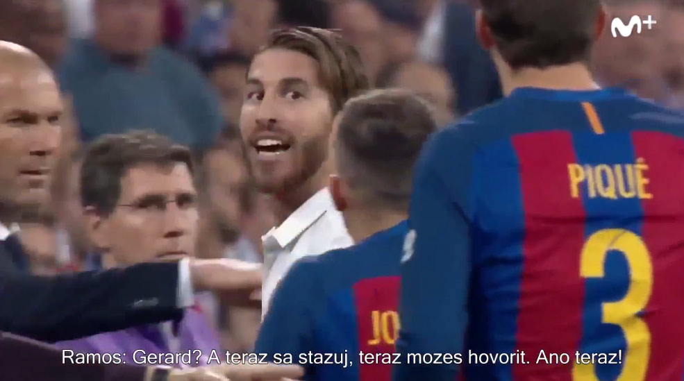 Gerard Piqué vs Sergio Ramos: Pozrite, čo si medzi sebou hovorili počas celého El Clásica! (TITULKY)