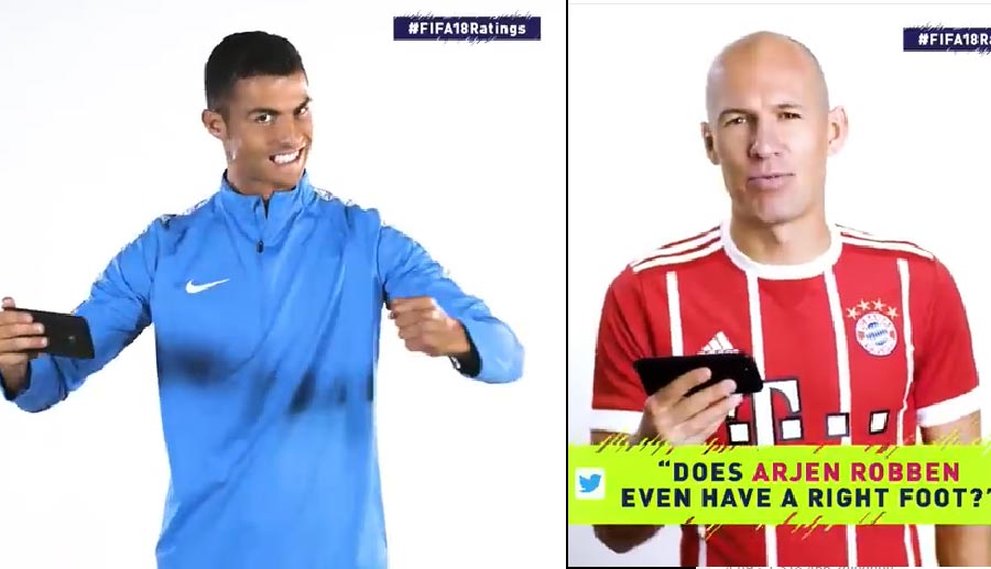 Futbalové hviezdy si čítajú komentáre k ich hodnoteniam v hre FIFA 18. Cristiano Ronaldo by si dal hodnotenie 100! (VIDEO)