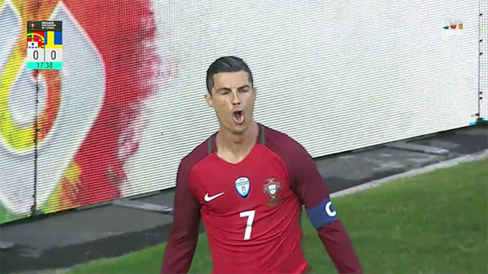 Perfektný nábeh Ronalda pri otváracom góle v zápase Portugalska so Švédskom! (VIDEO)