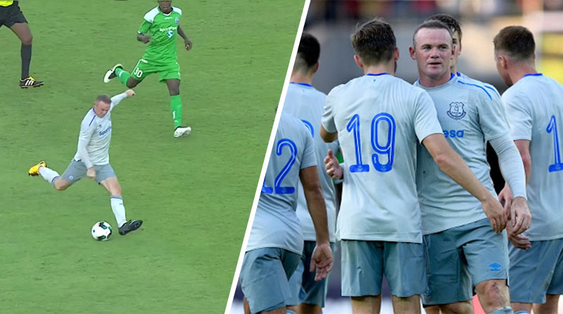 Wayne Rooney strelil po návrate do Evertonu parádny gól z 30-tich metrov vo svojom prvom zápase! (VIDEO)