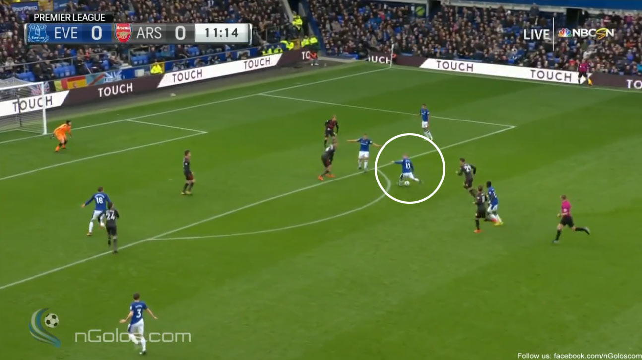 Parádny gól Rooneyho v dnešnom zápase Evertonu s Arsenalom! (VIDEO)