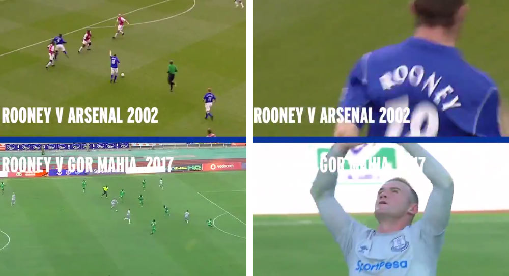 Zaujímavá náhoda: Wayne Rooney strelil po návrate do Evertonu identický gól ako pri jeho prvom góle v Premier League, keď mal 16 rokov! (VIDEO)