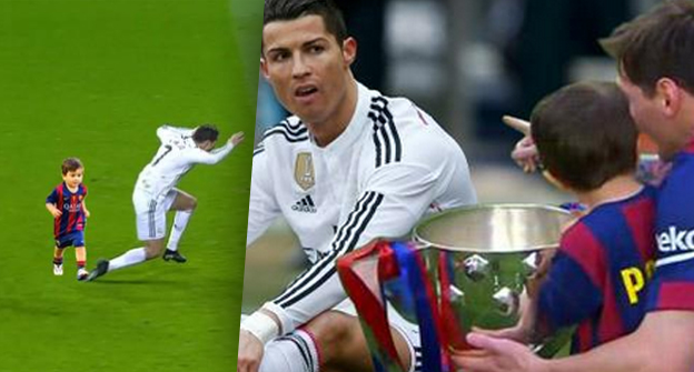 Messiho syn Thiago hitom Photoshopových úprav s Ronaldom