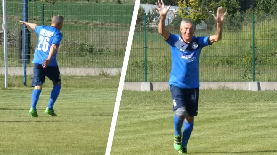Neuveriteľný borec: 71-ročný aktívny futbalista strelil gól v poľskej lige! (VIDEO)