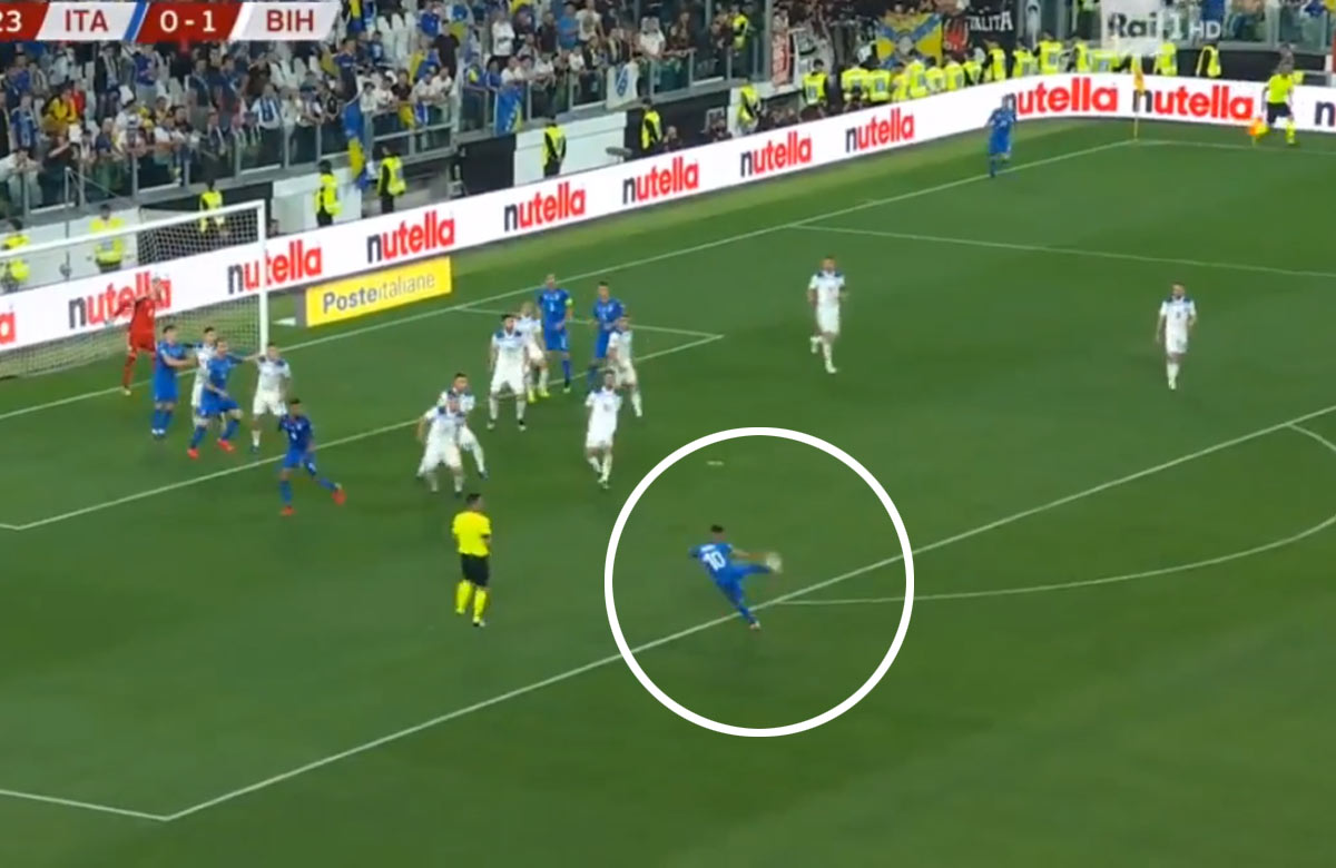 Lorenzo Insigne a jeho fantastický gólový volej v kvalifikačnom zápase Talianska (VIDEO)