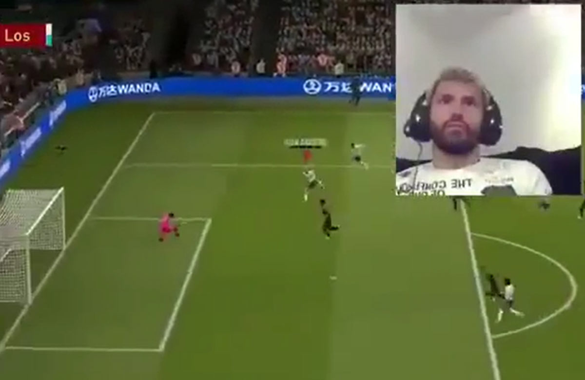 Sergio Agüero baví internet pri zahodenej šanci v hre FIFA 20 (VIDEO)
