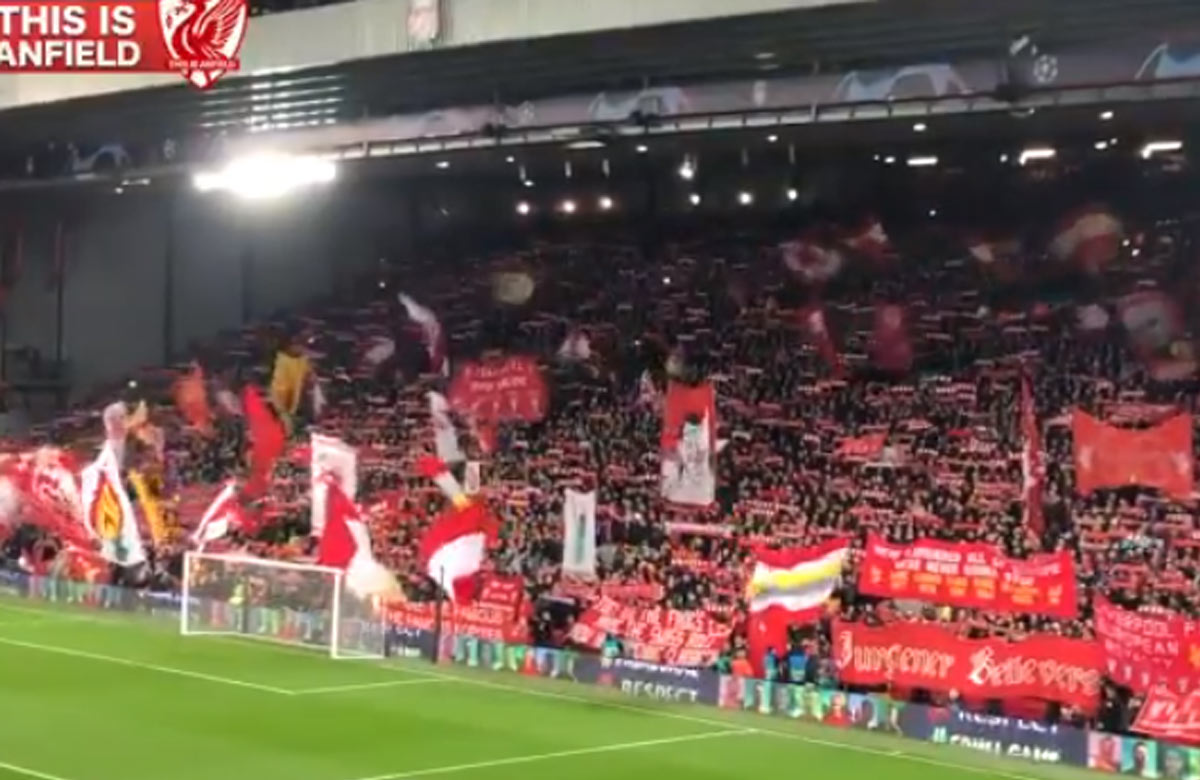 Ako fanúšikovia Liverpoolu s You'll Never Walk Alone totálne prehlušili hymnu Ligy Majstrov! (VIDEO)