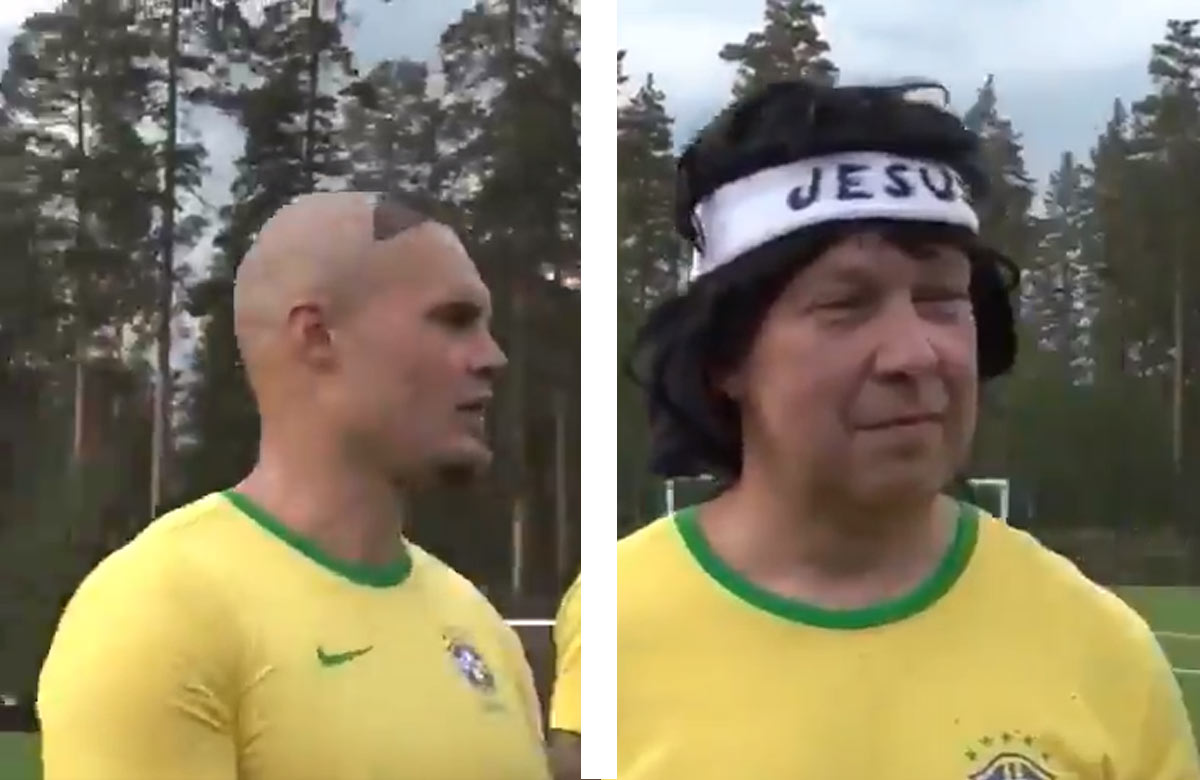 Hokejisti Jokeritu Helsinki bavia internet: Počas letnej prípravy si zahrali futbal prezlečení za bývalé legendy! (VIDEO)