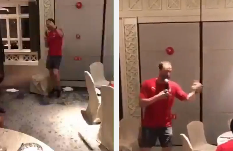 Petr Čech repuje na večeri Arsenalu Londýn počas tour v Singapure! (VIDEO)