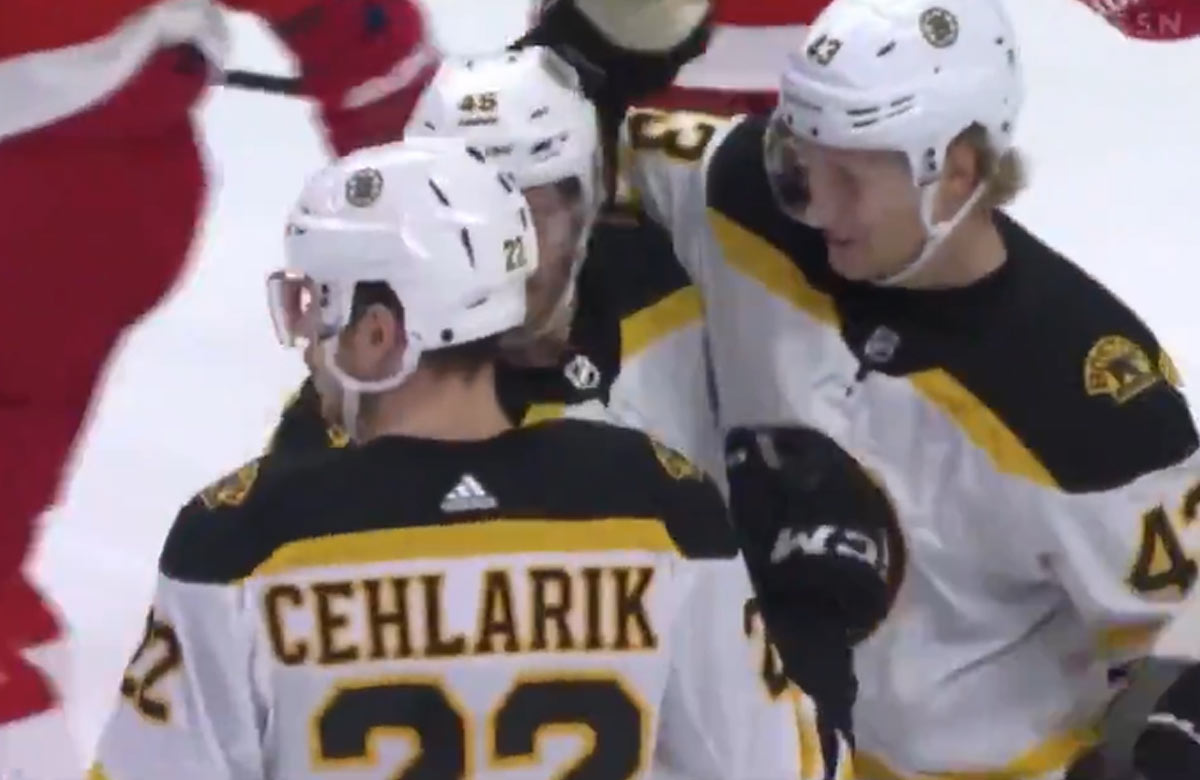 Peter Cehlárik s prvým bodom v drese Bostonu Bruins (VIDEO)