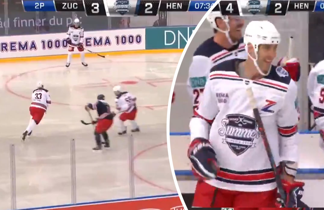Zdeno Chára parádne zavesil v charitatívnom zápase hviezd NHL. Odniesla si to fľaša Lundqvista! (VIDEO)