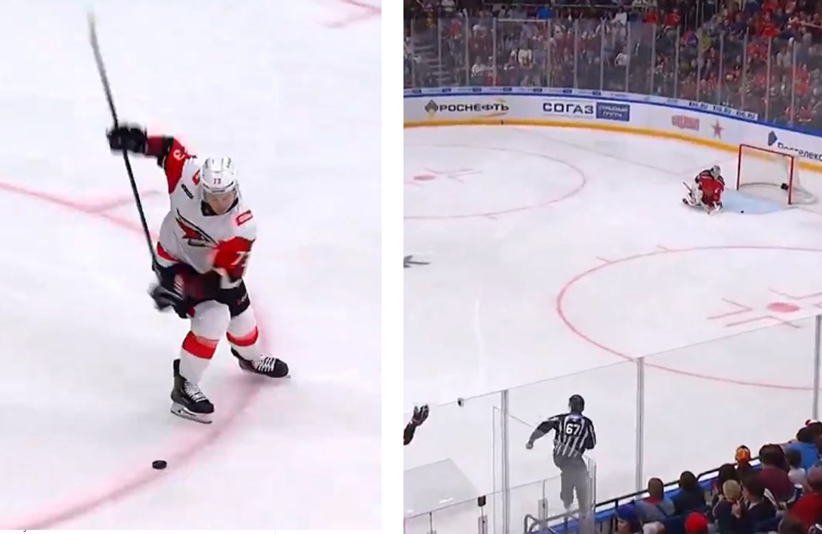 Expert na góly z vlastnej tretiny: Chudinov to v prvom zápase KHL urobil znovu! (VIDEO)