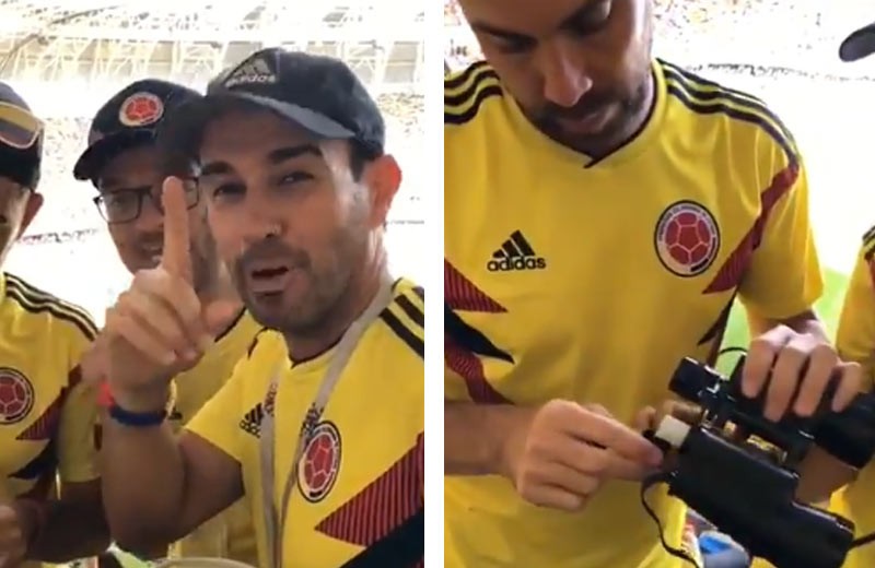 Fanúšikovia Kolumbie prišli na to ako prepašovať alkohol na štadión počas MS 2018! (VIDEO)