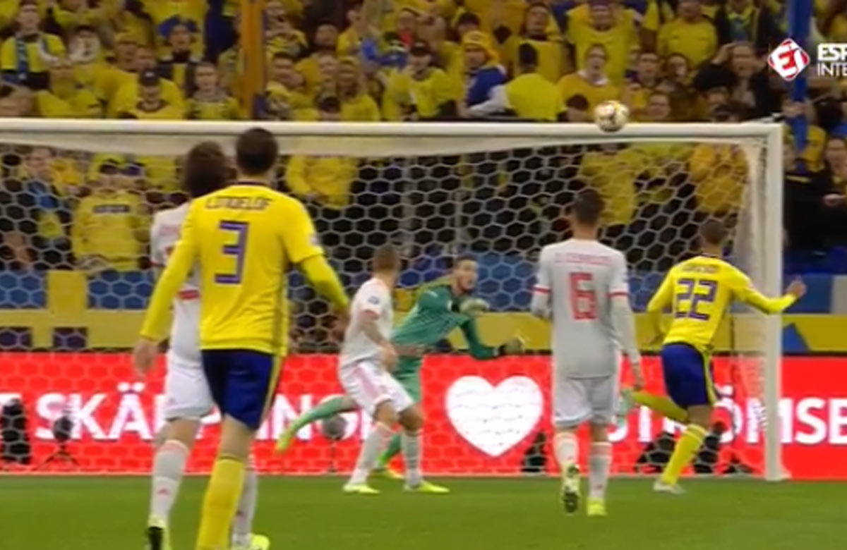 David de Gea a jeho fantastický zákrok v zápase Španielska so Švédskom (VIDEO)