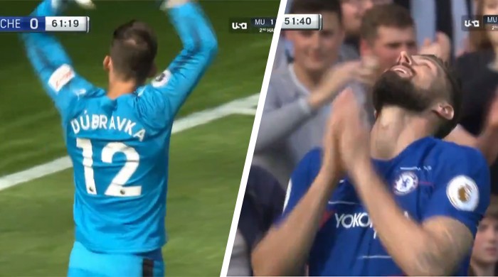 Dva fantastické zákroky Dúbravku proti Chelsea. Olivier Giroud iba nechápal, čo mu Slovák chytil! (VIDEO)