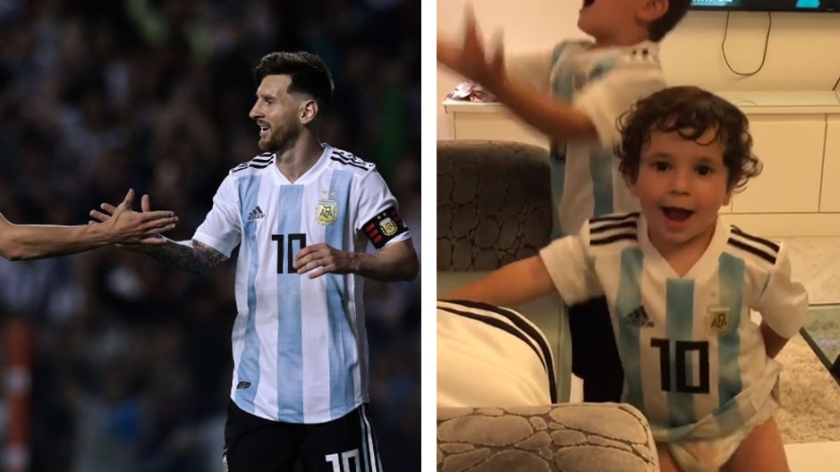 Leo Messi v príprave zostrelil Haiti hetrikom. Reakcia jeho malých synov baví internet! (VIDEO)