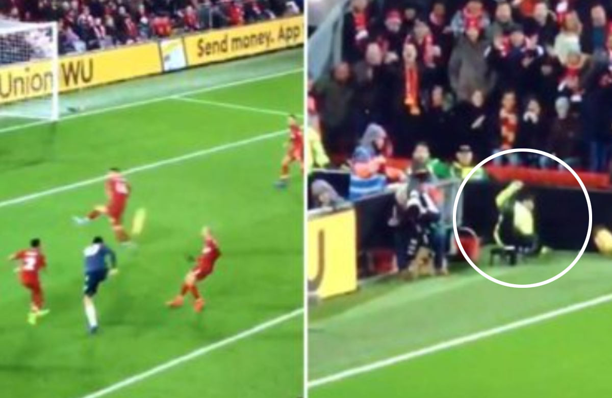Fellaini a jeho dnešný pokus proti Liverpoolu, ktorý zostrelil usporiadateľa pri rohu! (VIDEO)