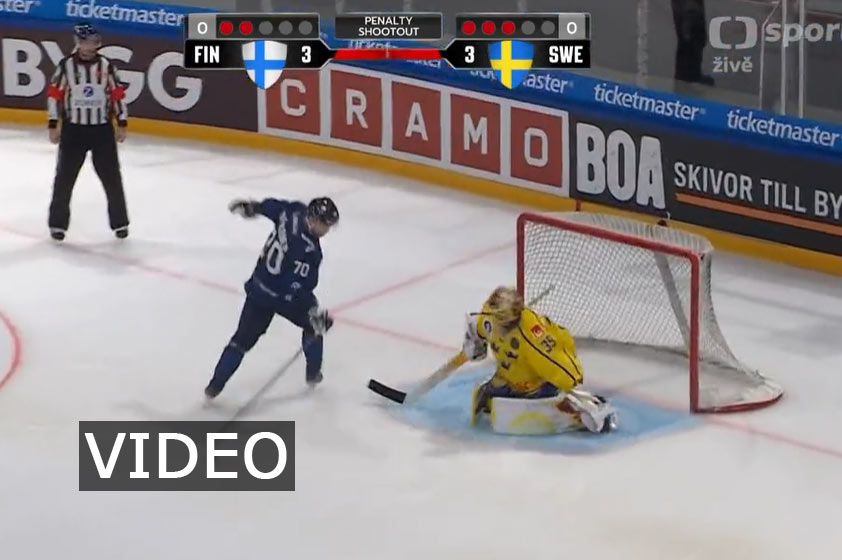 Unikátna nájazdová parádička fínskeho hokejistu proti Švédsku