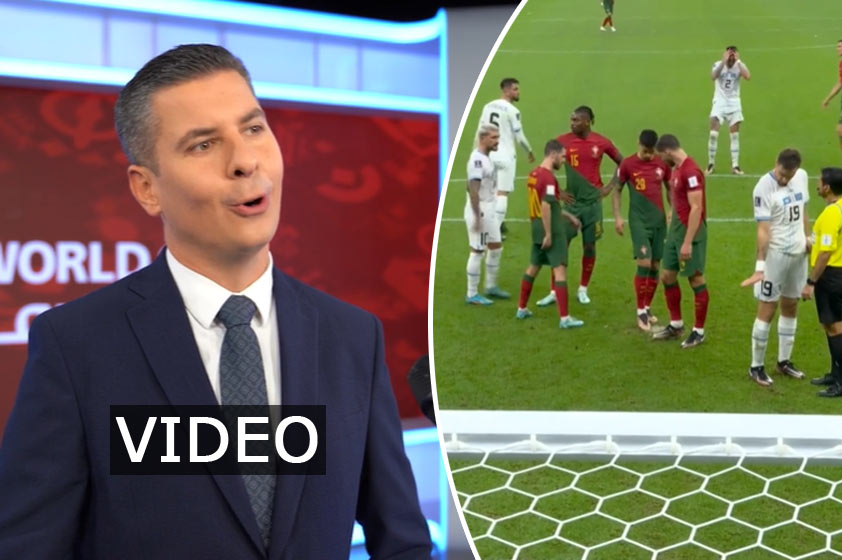 Ľuboš Hlavena perlil pri penalte Portugalska proti Uruguaju
