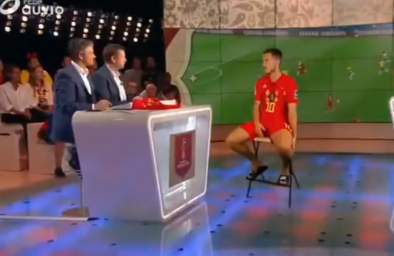 Belgická televízia robila rozhovor s hologramom Edena Hazarda! (VIDEO)