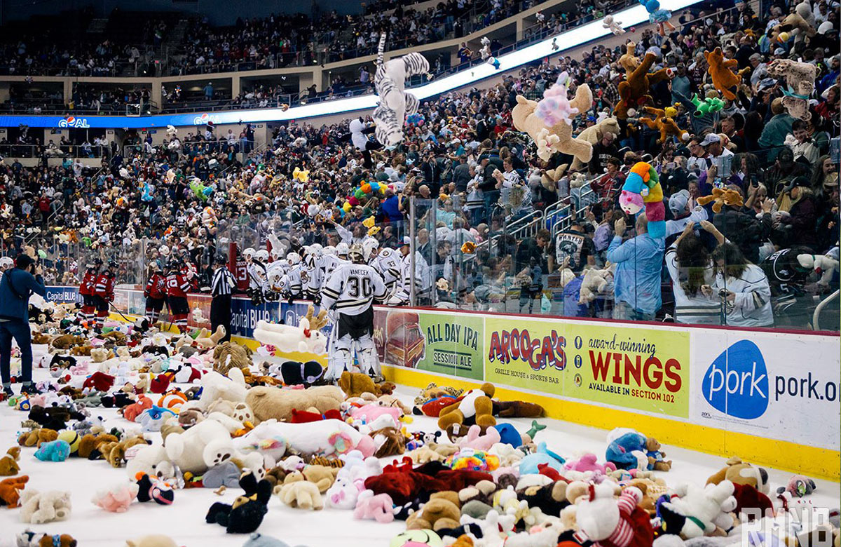 V AHL vytvorili nový rekord: Fanúšikovia poslali na ľad deťom cez 30 tisíc plyšákov! (VIDEO)