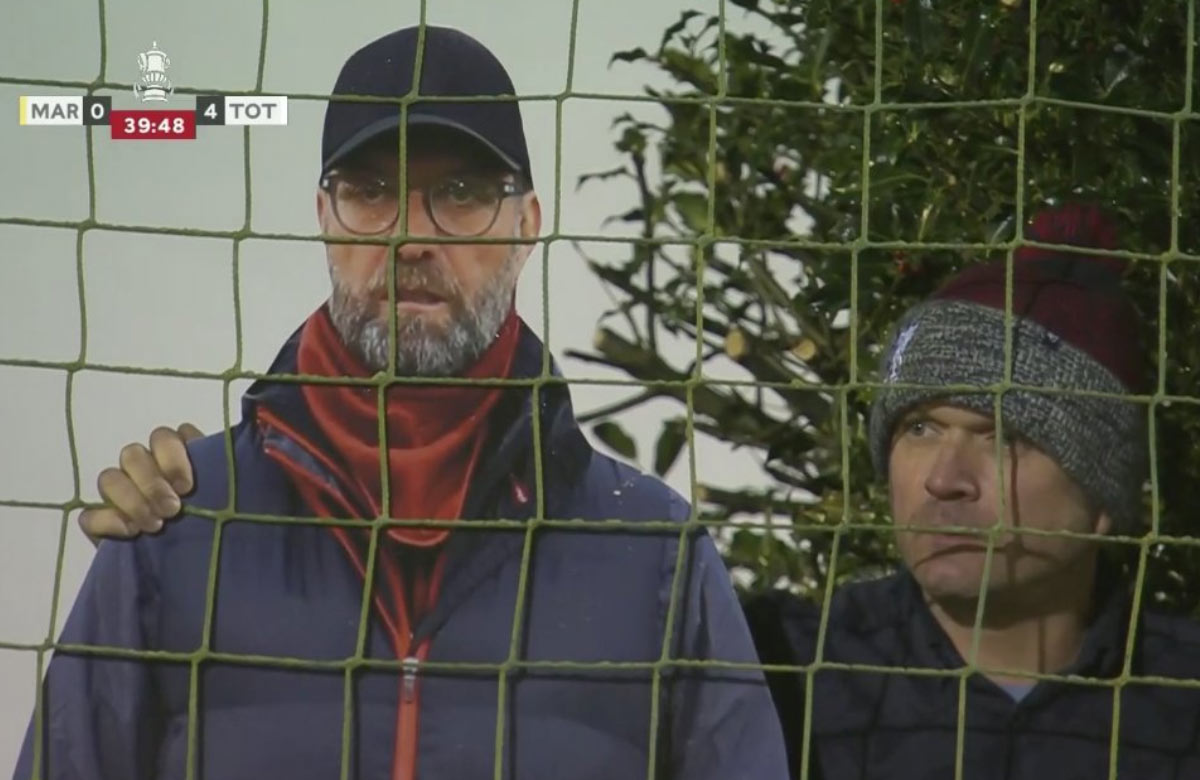 Jurgen Klopp sledoval dnešný duel Tottenhamu v FA Cupe (VIDEO)