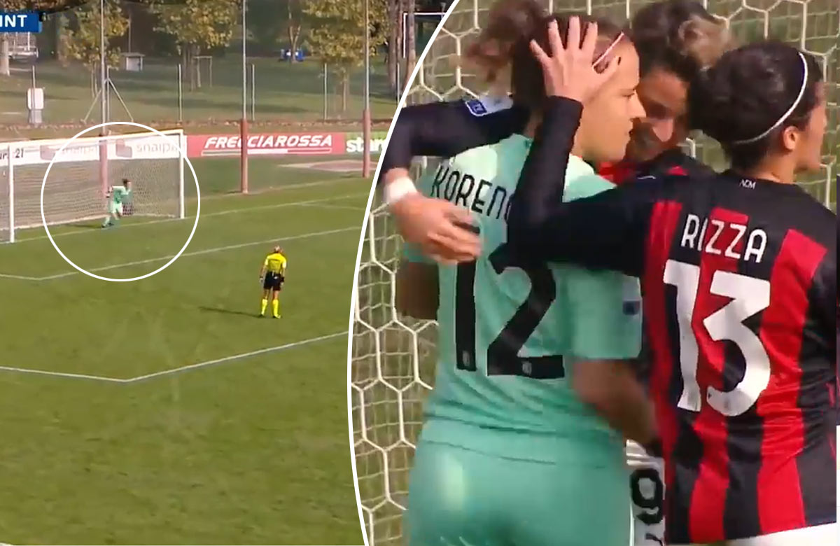 Ako Mária Korenčiová chytila penaltu v derby AC Milána s Interom (VIDEO)