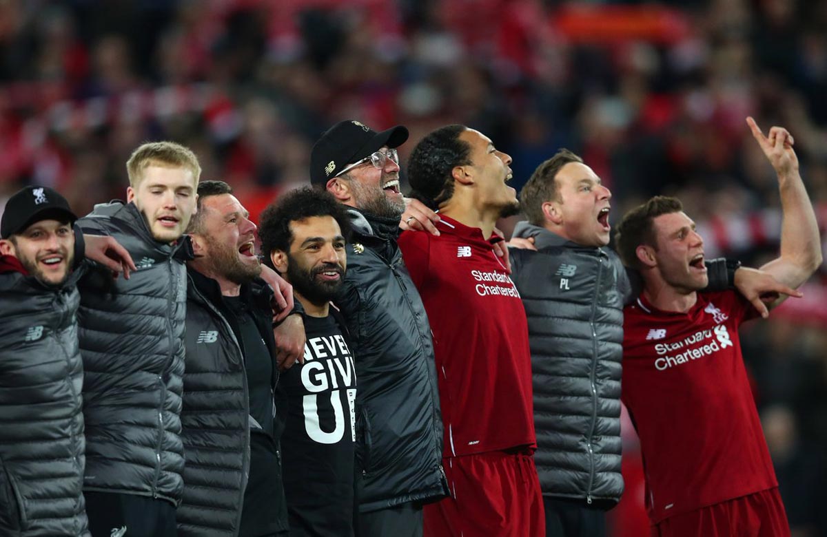 Absolútna eufória: Posledné sekundy zápasu a následná radosť Liverpoolu z postupu! (VIDEO)