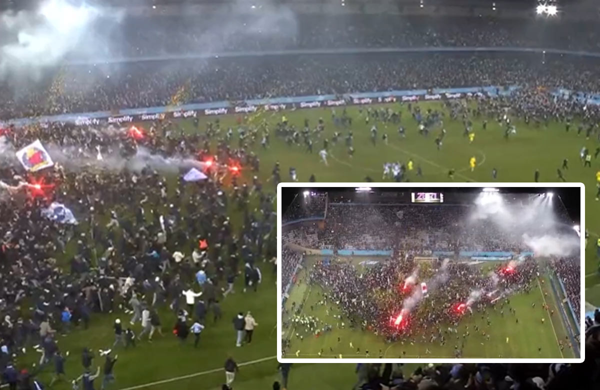VIDEO: Fanúšikovia Malmö zaplavili ihrisko po ligovom triumfe