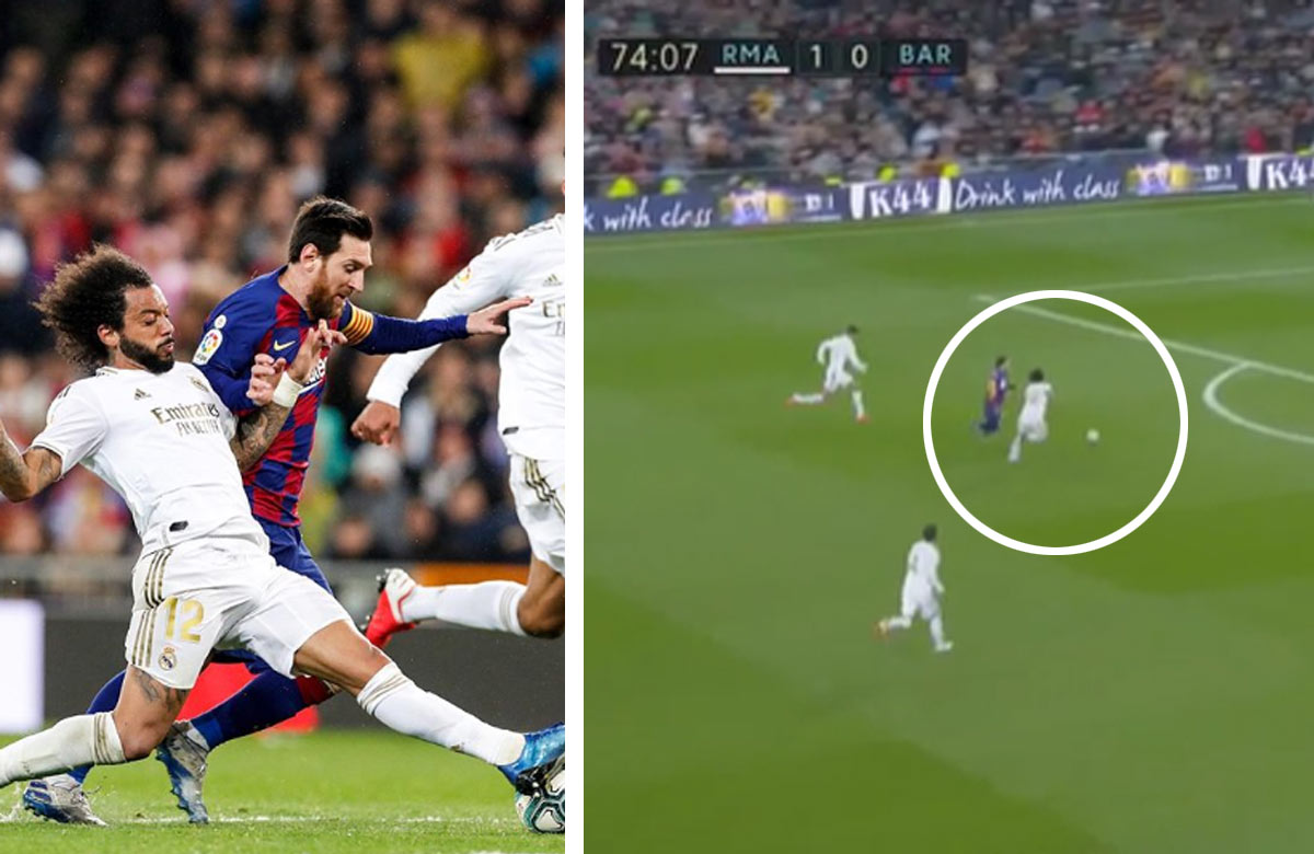 Fantastický obranný zákrok Marcela v šanci Messiho (VIDEO)