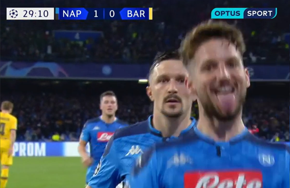 Dries Mertens parádnym gólom proti Barcelone vyrovnal rekord Hamšíka (VIDEO)