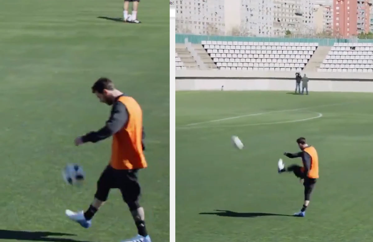 Leo Messi dal cez celú šírku ihriska jasličky redaktorovi, ktorý nakrúcal reportáž! (VIDEO)