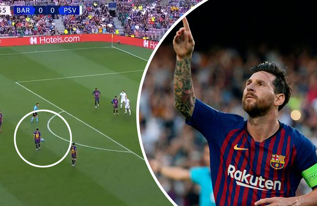 Lionel Messi a jeho parádny gól z priameho kopu do siete PSV! (VIDEO)