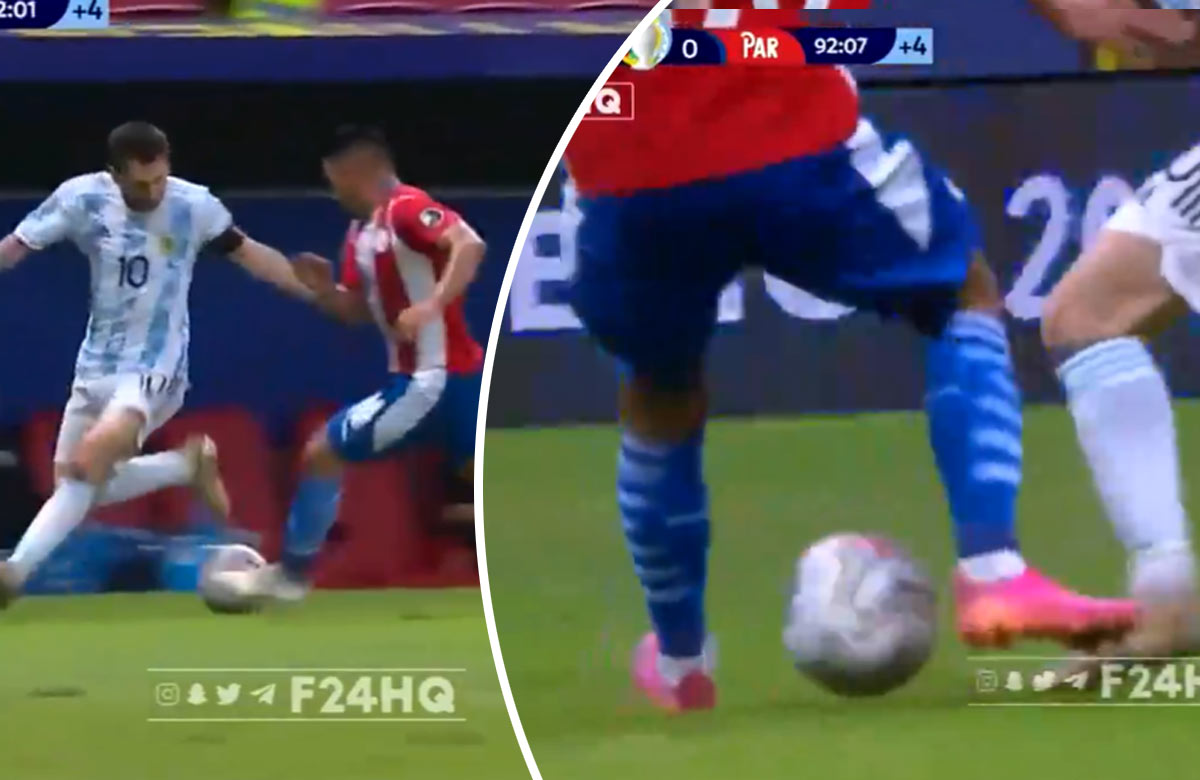 Messi si vychutnal dvoch hráčov Paraguaja (VIDEO)