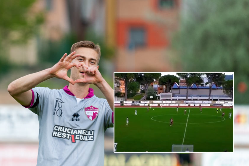 Mladý Slovák strelil v Taliansku fantastický gól z vlastnej polovice ihriska
