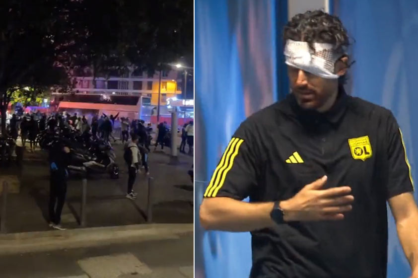 VIDEO: Zábery, ako fanúšikovia Marseille napadli tímový autobus Lyonu