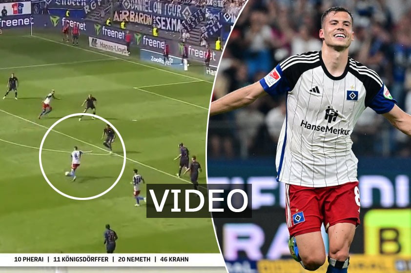 László Bénes a jeho fantastický gól pri triumfe Hamburgu nad Rostockom