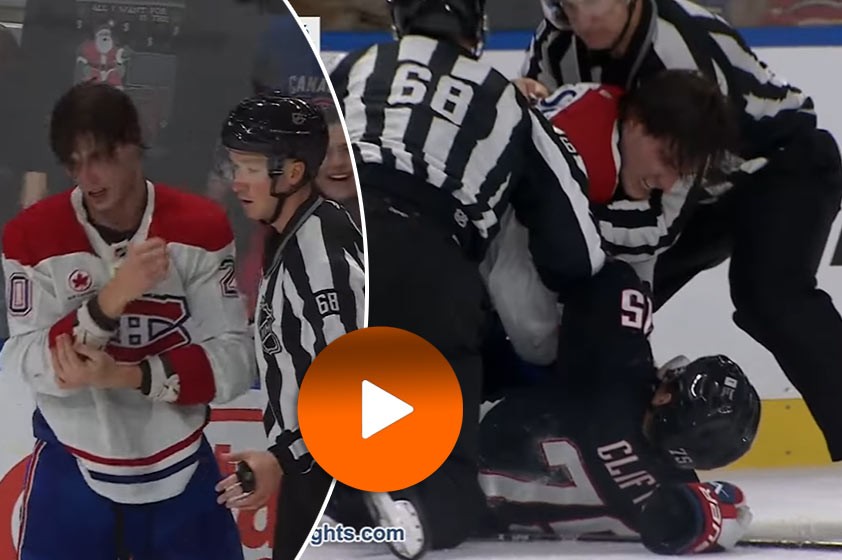 VIDEO: Juraj Slafkovský sa premiérovo pobil v NHL