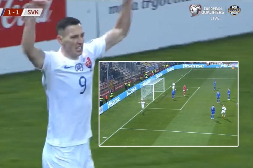 VIDEO: Róbert Boženík a jeho vyrovnávajúci gól proti Bosne a Hercegovine