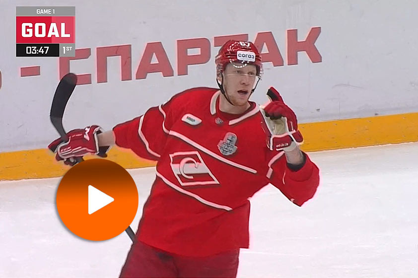 VIDEO: Michal Čajkovský rozhodol o triumfe Spartaka Moskva v play-off KHL