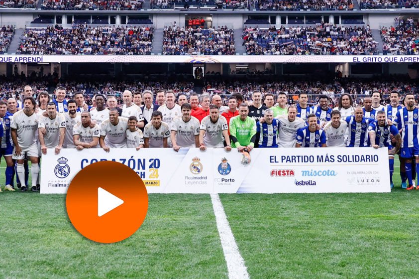 VIDEO: Slovák rozhodol na Santiago Bernabéu zápas legiend medzi Realom Madrid a Portom