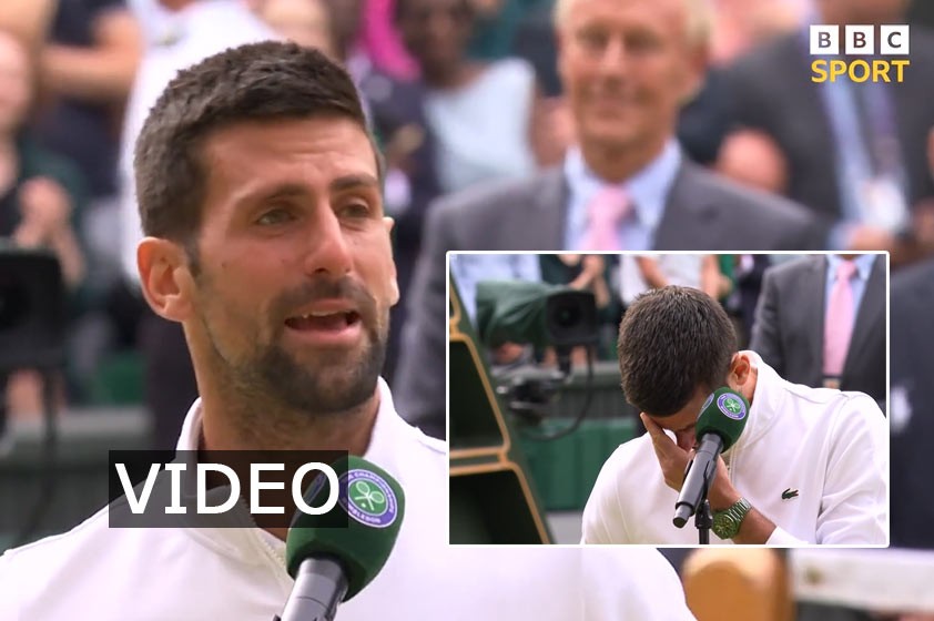 Novak Djokovič sa rozplakal pri ďakovnej reči po finále Wimbledonu