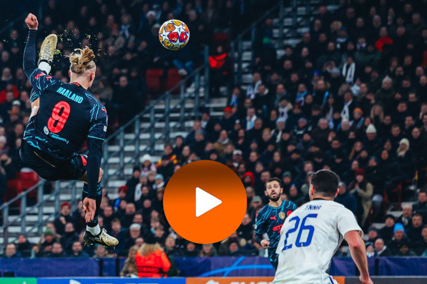 VIDEO: Neuveriteľný výskok Erlinga Haalanda v zápase s Kodaňou